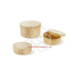 Biodegradable custom made wooden food grade packaging boxes with lid for sale