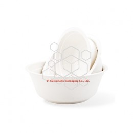 Disposable eco friendly sugarcane paper pulp salad bowls series