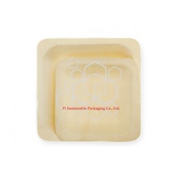 Eco friendly wooden square plates series