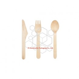 Personalised wooden economic cutlery set