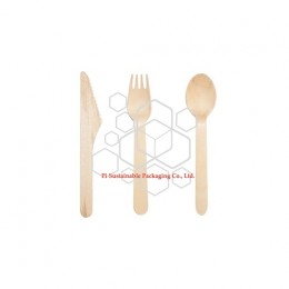 Personalised wooden economic cutlery set