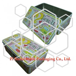 Beauty and makeup packaging companies provide square tin boxes for cosmetics supplies