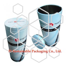 COTY Eco friendly elegant small cylinder tin cosmetic beauty product packaging gift boxes with lids