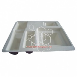 Hanhoo large compostable protective packaging tray for cosmetics packaging gift boxes