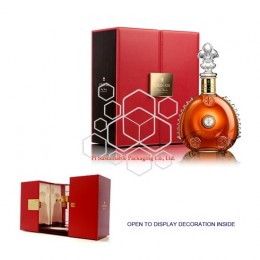 Louis XIII luxury custom leather and wooden wine  packaging presentation gift boxes design