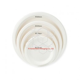 100% biodegradable and compostable wedding sugarcane paper pulp round plates series