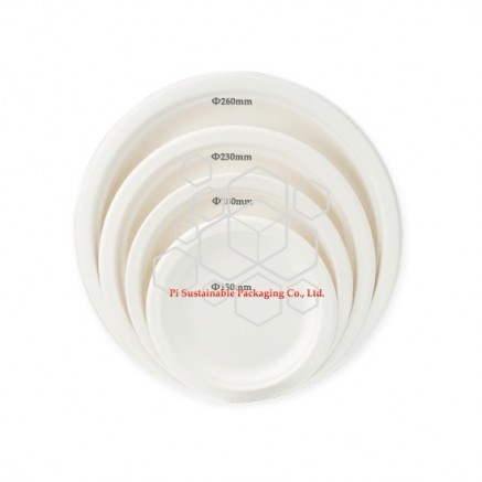 100% biodegradable and compostable wedding sugarcane paper pulp round plates series  100% biodegradable and compostable wedding sugarcane paper pulp round plates series