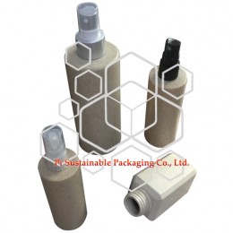 Sustainable customize cosmetic beauty shampoo packaging sanitizer spray pump bottles supplies made of natural plant base polymer apply to essential oil and serum