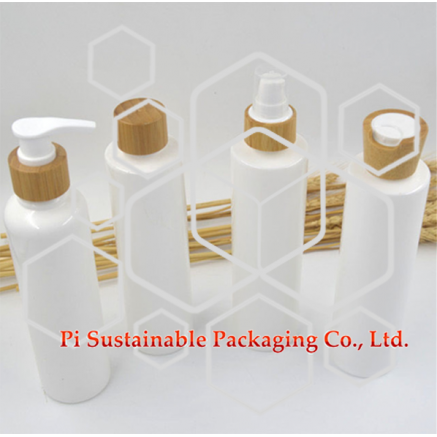 250ml eco friendly Custom cosmetic skincare packaging lotion pump sanitizer bottles supplies with luxury bamboo cap 250ml eco friendly Custom cosmetic skincare packaging lotion pump sanitizer bottles supplies with luxury bamboo cap