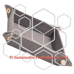 Custom collapsible fabric cosmetic storage packaging boxes tray