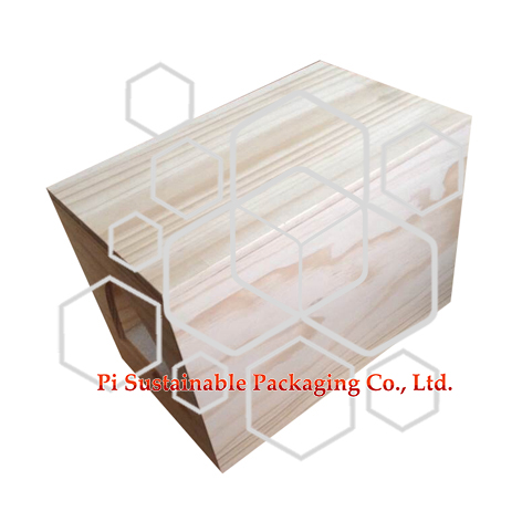 Caja de vino de madera llana inacabada por encargo