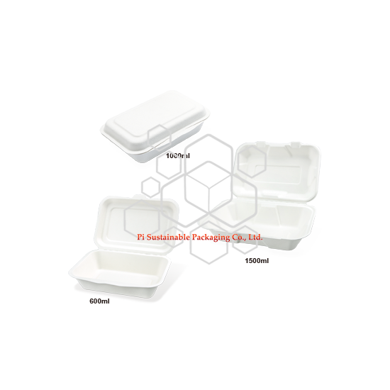 Sortez les récipients d'emballage du grade alimentaire du pâte papier biodégradable canne à sucre Sortez les récipients d'emballage du grade alimentaire du pâte papier biodégradable canne à sucre