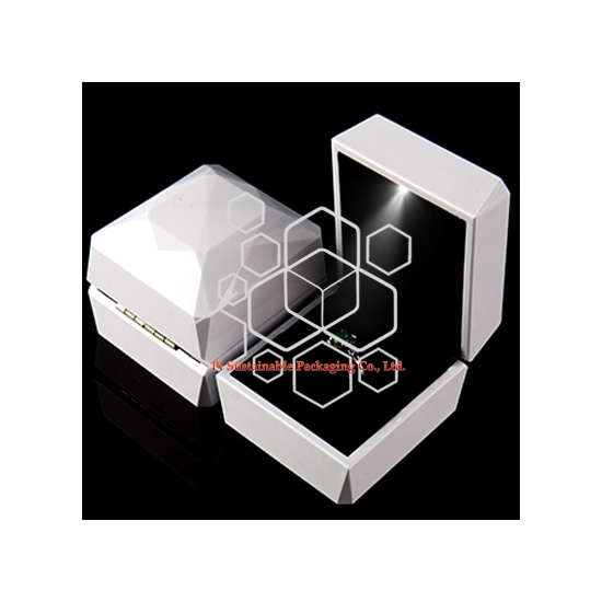 white luxury ring jewelry packaging boxes for girls