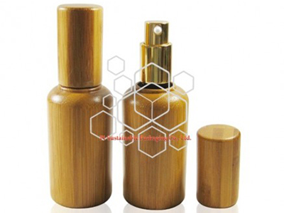 Sustainable bamboo perfume serum essential oil packaging